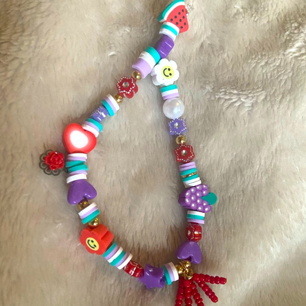 Polymer clay phone charm — handmade